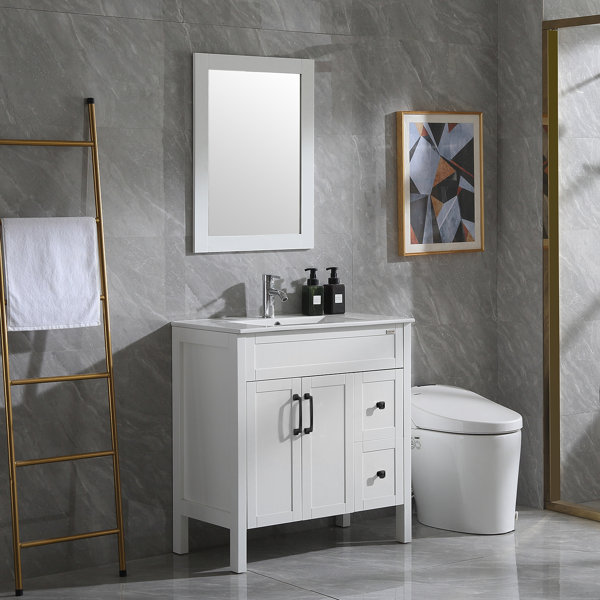 Ebern Designs Gore 31.9'' Freestanding Single Bathroom Vanity with